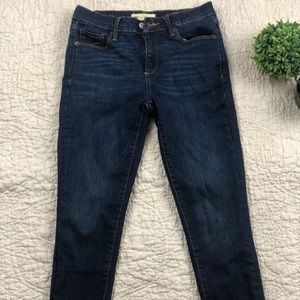 Gap high waisted dark wash skinny jeans